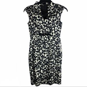 Adrianna Papell Black and White Floral Dress